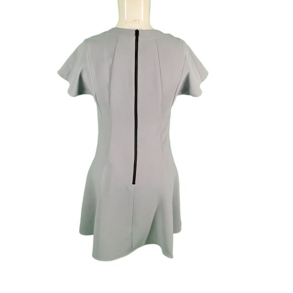 TopShop Fit and Flare Dress A-Line Short Sleeve Crepe Light Blue Sz 6 - Picture 5 of 8